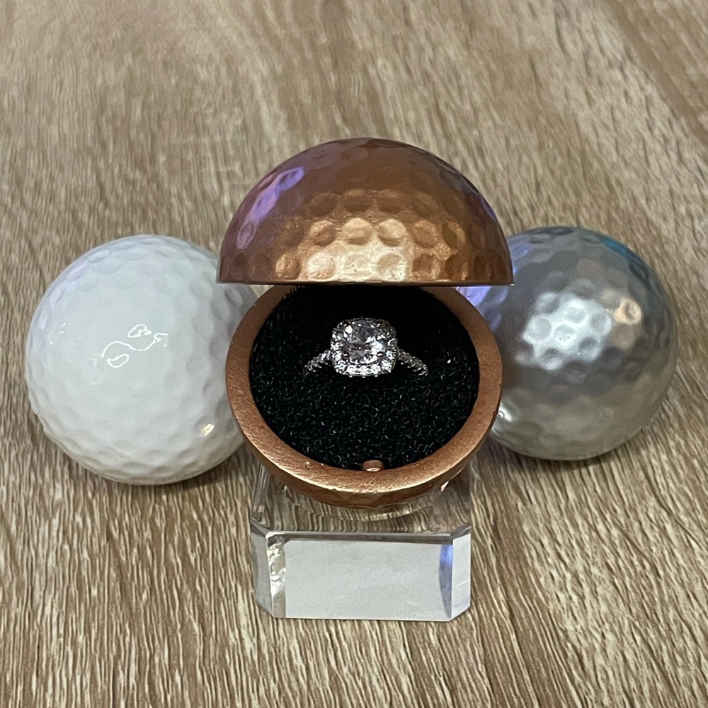 Golf Ball Ring Box - Wedding Engagement Gift